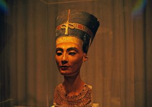 A bust of an Egyptian woman