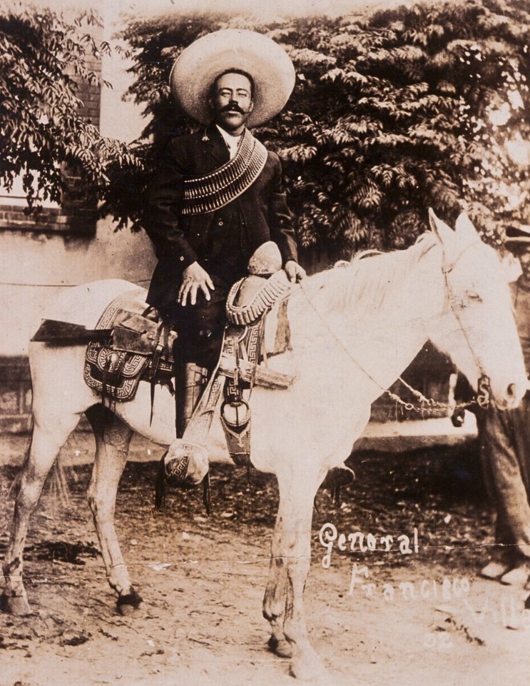Pancho Villa on horseback.