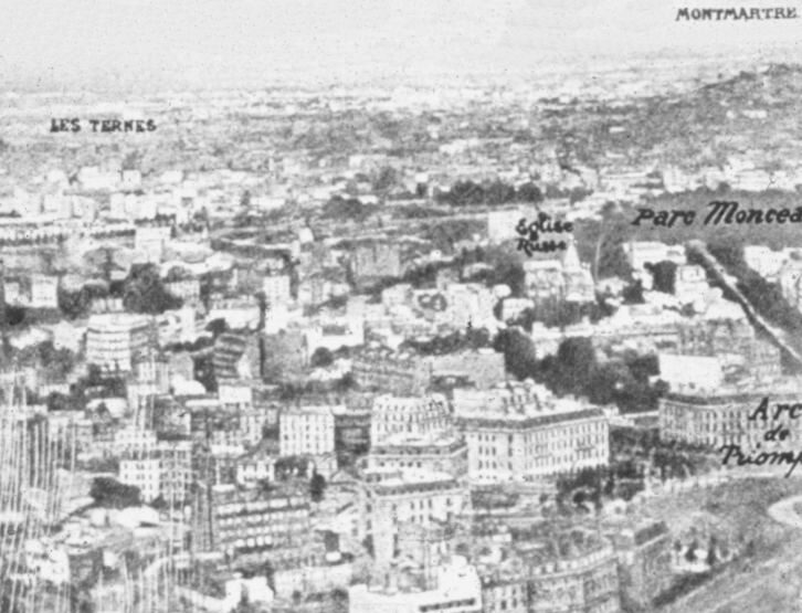 An image of 19th century Paris from above