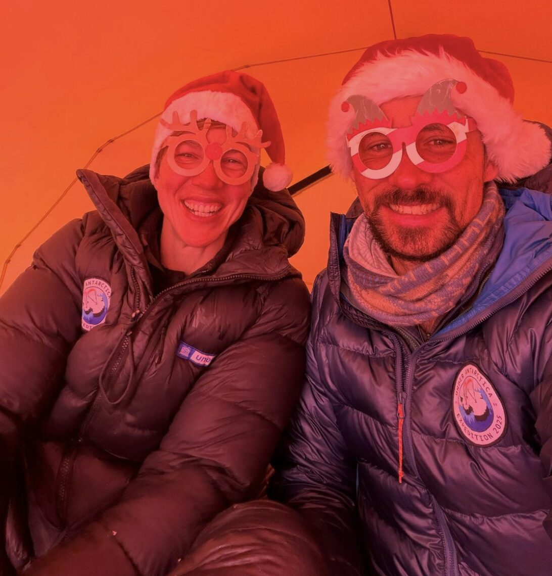 Matthieu Tordeur and Heidi Sevestre on Christmas morning. 