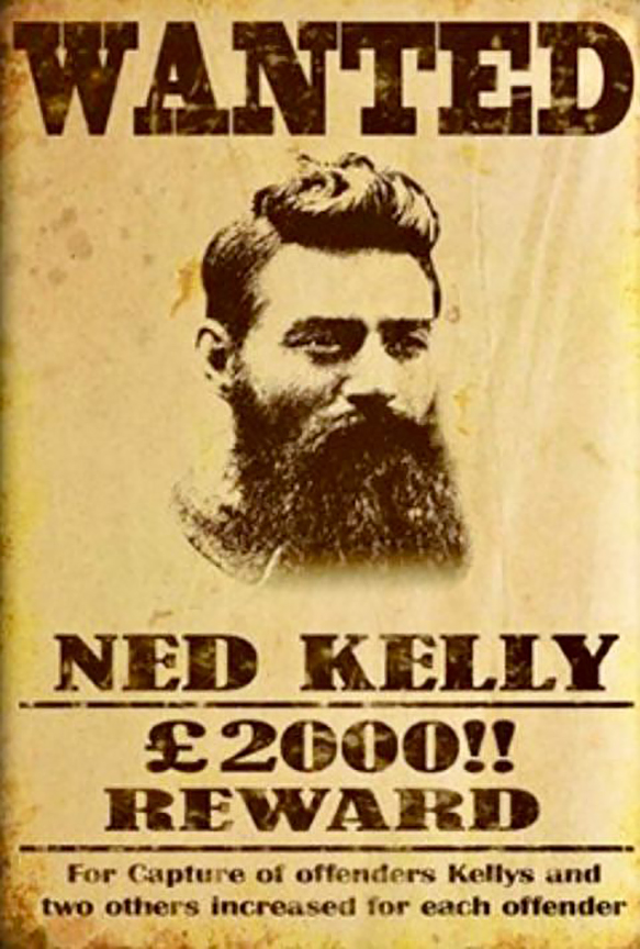 wanted poster of Ned Kelly