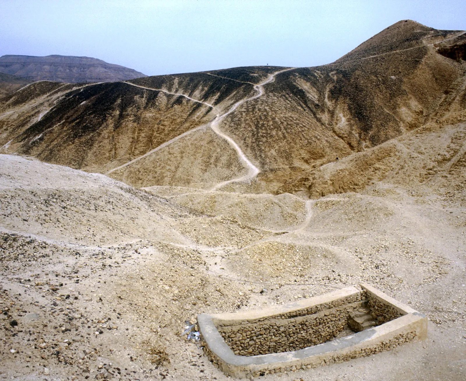 A tomb entrance in the desert