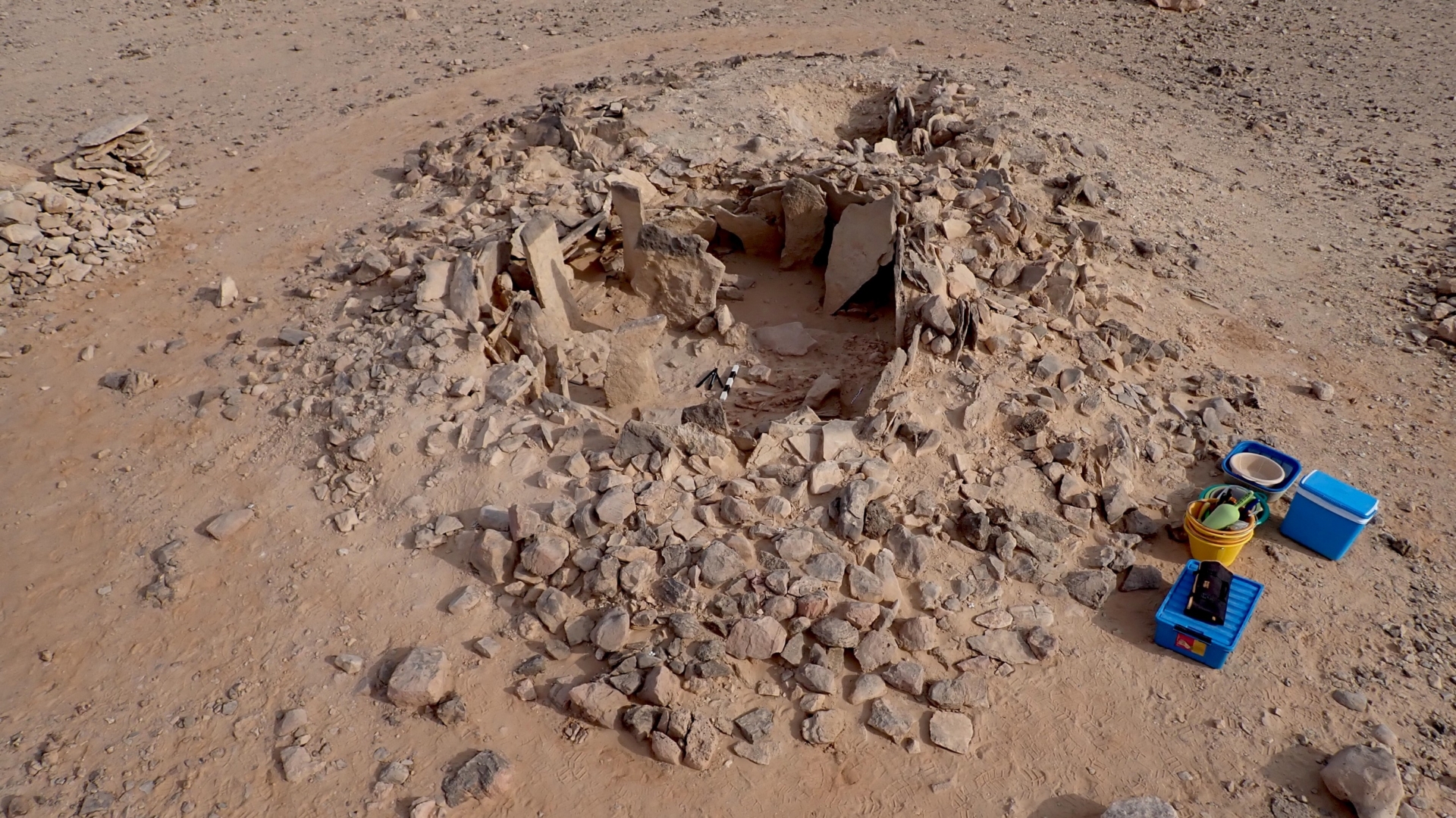 The tomb discovered at the site