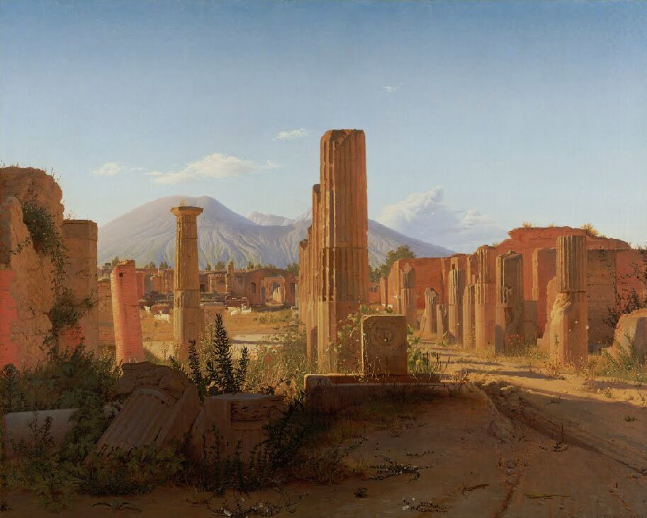 A painting of Roman ruins
