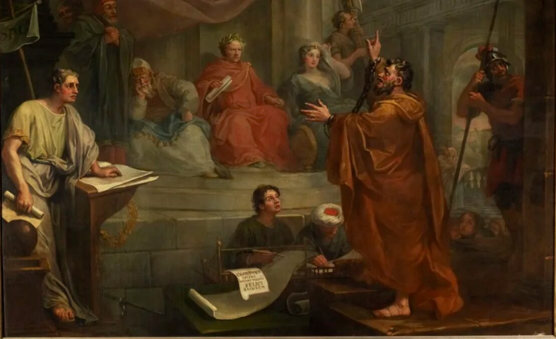 Paintinf of Paul before Felix