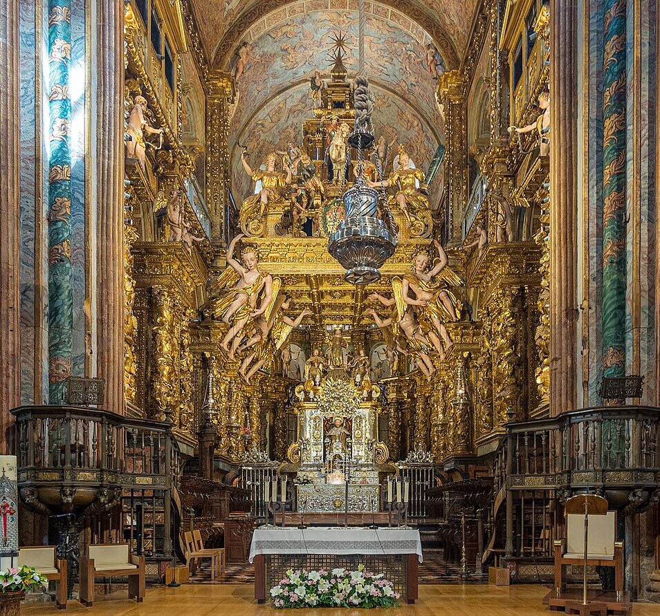 A massive ornate altar