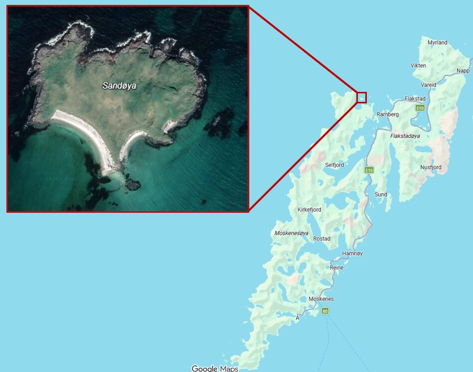 A map of the Lofoten archipelago