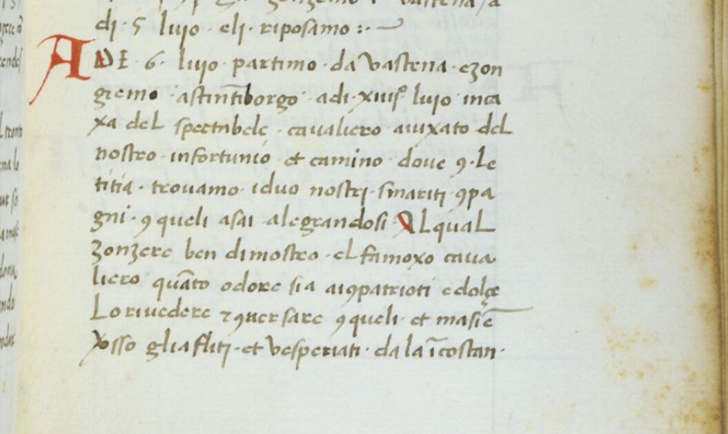 A late medieval handwritten manuscript