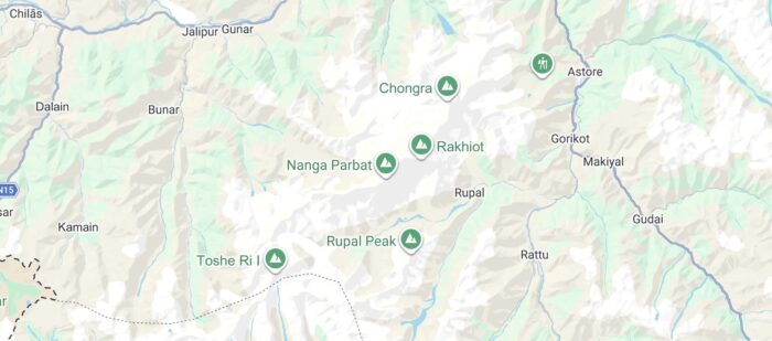 Maps of Nanga Parbat area.