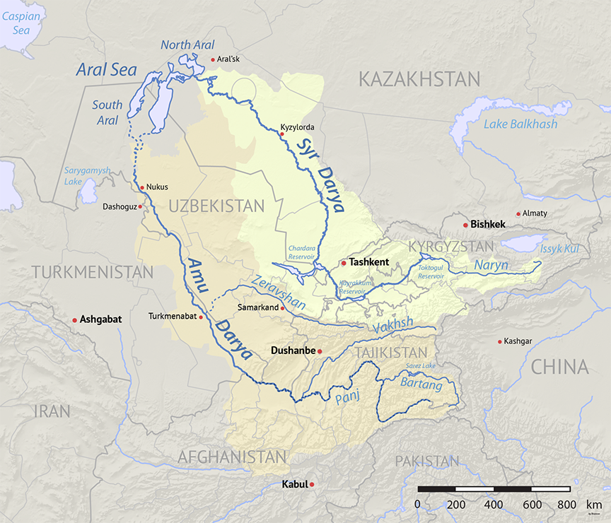 map of Central Asia