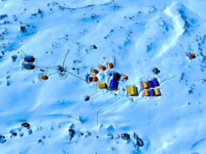 Drone image of Dhaulagiri BAse Camp