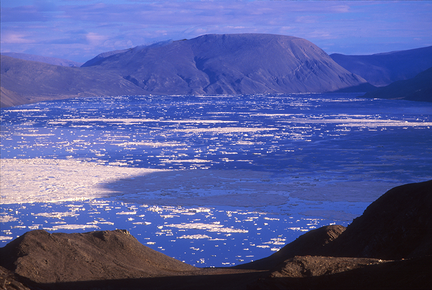mountains, ice and sea