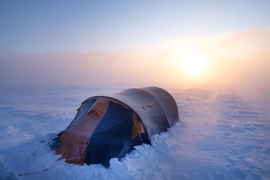 tent on snowfield