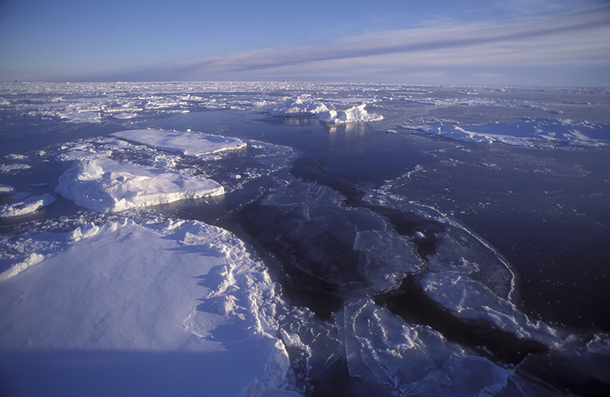 ocean with ice floes