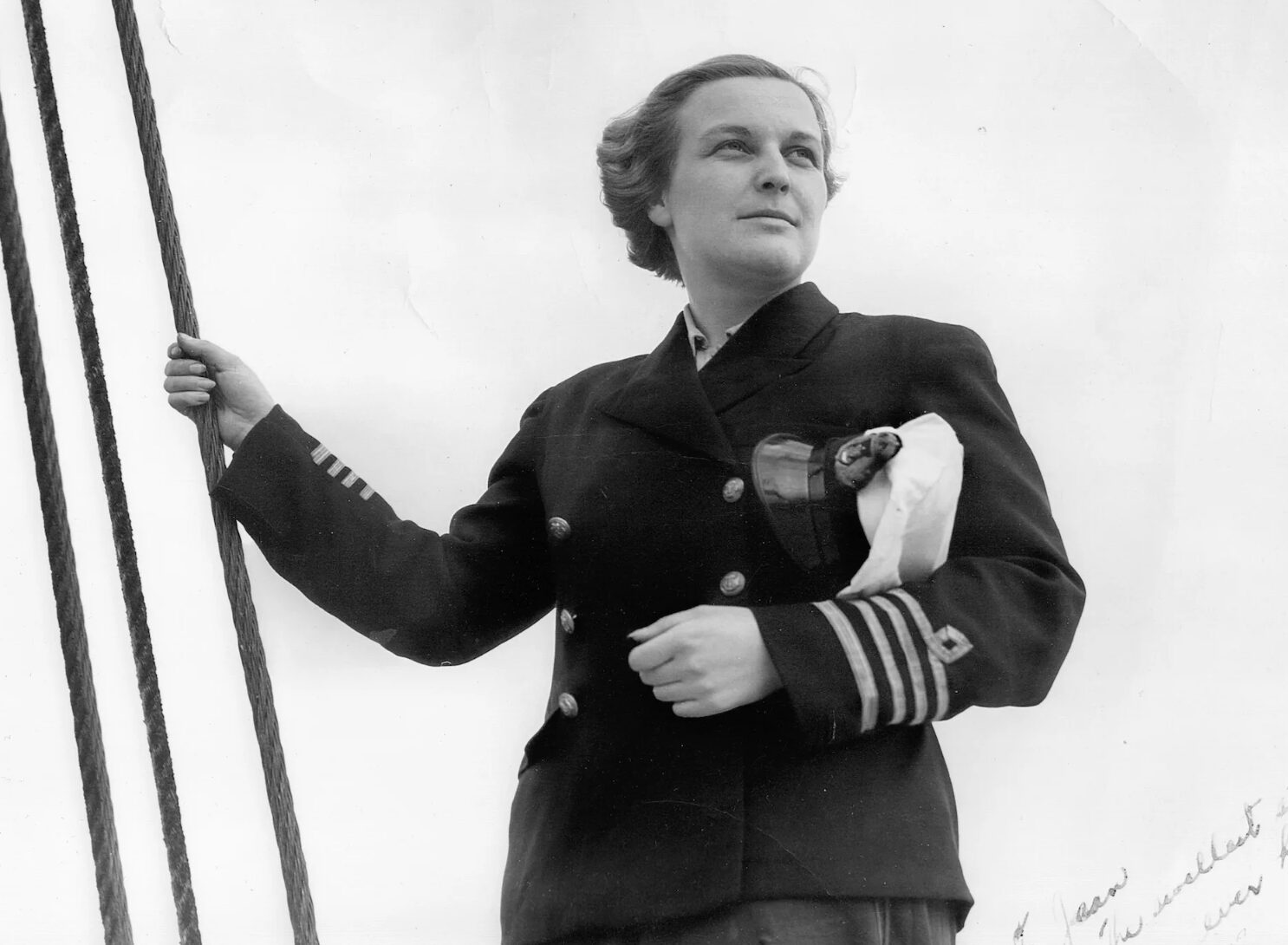 A portrait style, black and white photo of Molly Kool