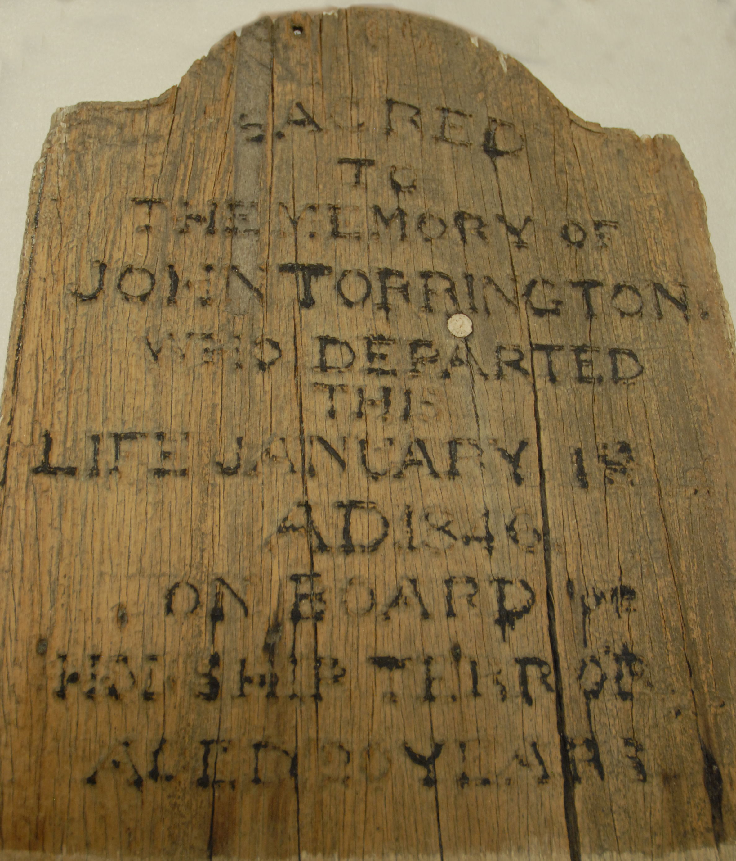 old wooden grave marker