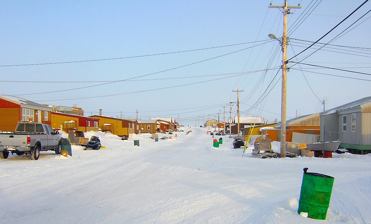 inuit village in snow