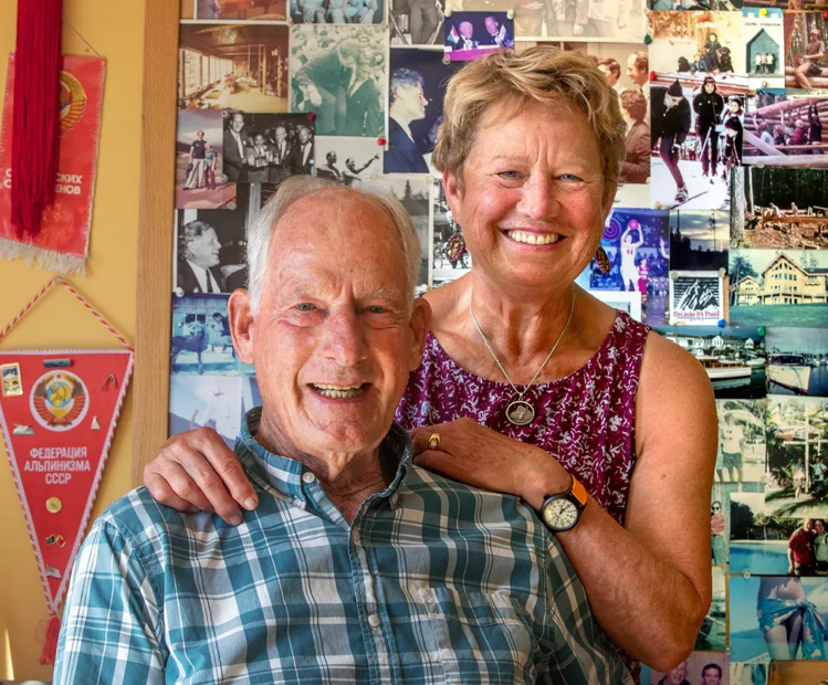 Jim Whittaker and his wife Dianne Roberts in Port Townsend in 2019.