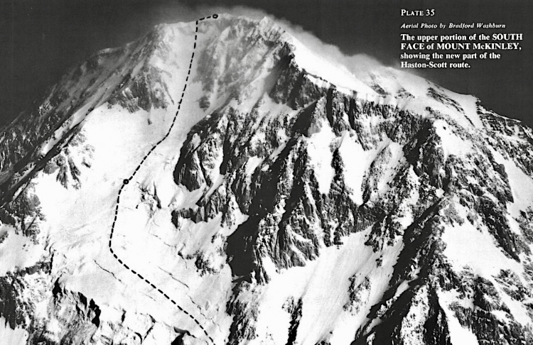 The Haston-Scott route on the south face of McKinley. 