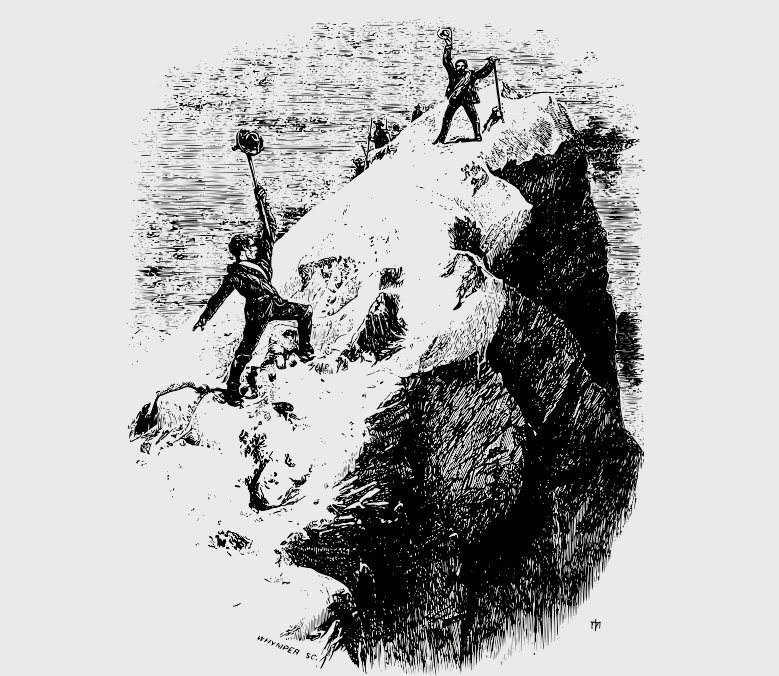 Illustration from the book "Scrambles Amongst The Alps" by Edward Whymper.