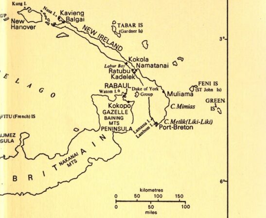 A map of New Ireland