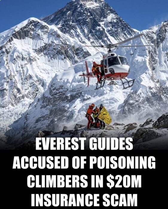 IG story about Everest with a long line rescue pictured. 