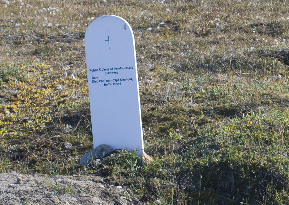 white grave marker