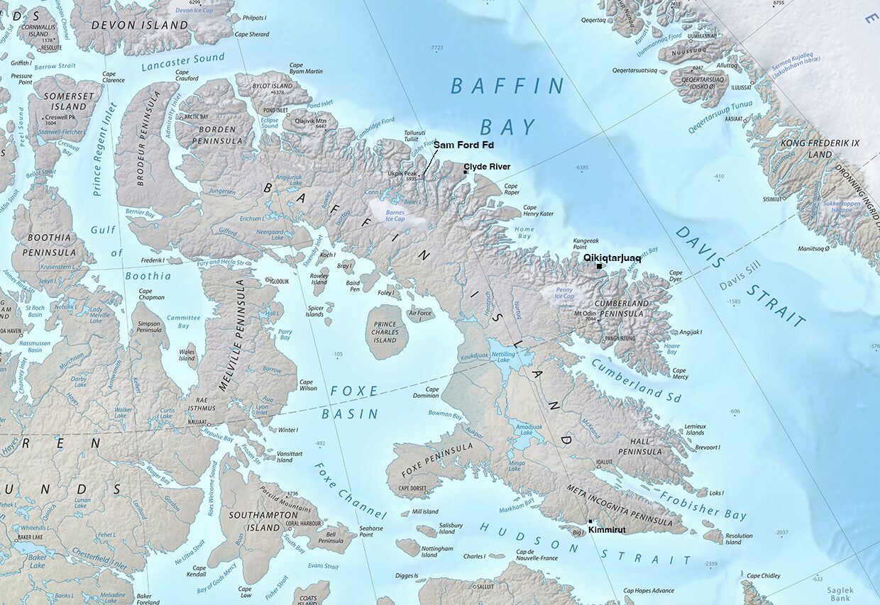 map of baffin island