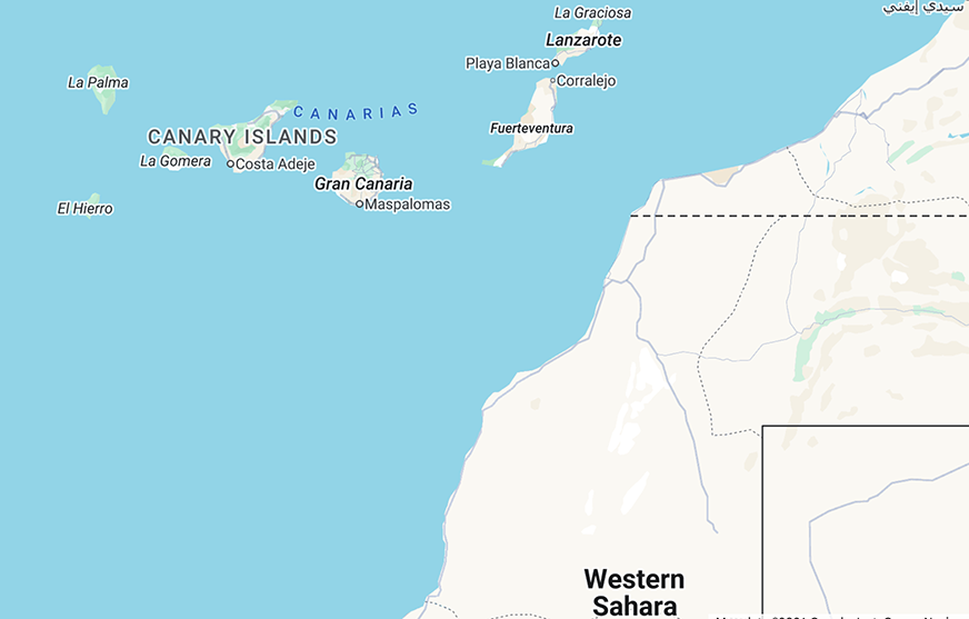 map of the Canary Islands