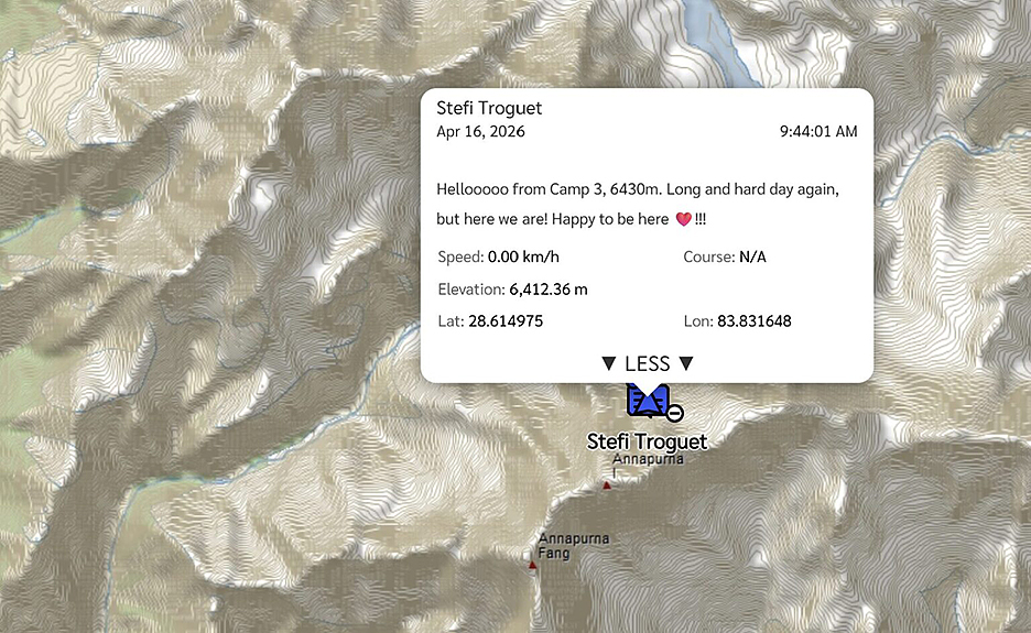 map of climber's location