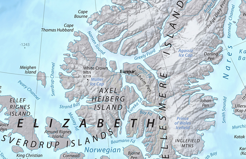 map of arctic island