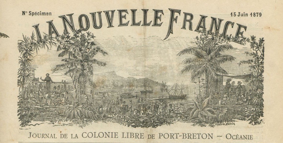 A print of the fictional colony of New France