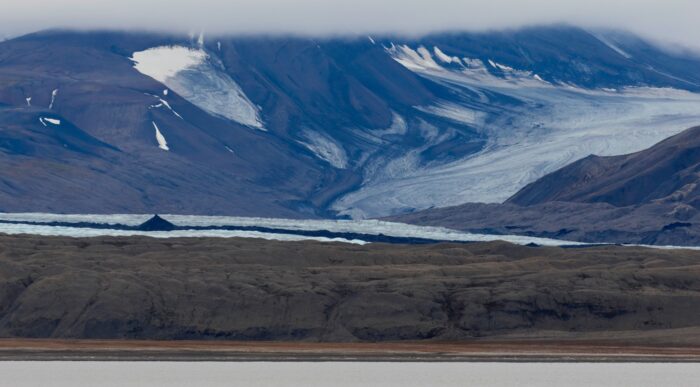 The Nathorstbreen glacier in Svalbard