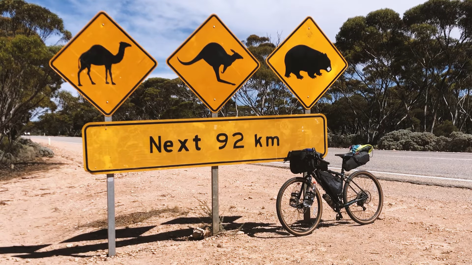 Road signs with bicycle