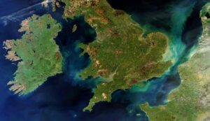satellite photo of great britain from space