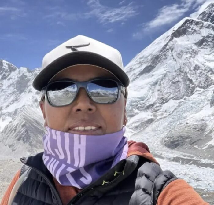 Selfie by Fur Diki Sherpa at Everest Base Camp