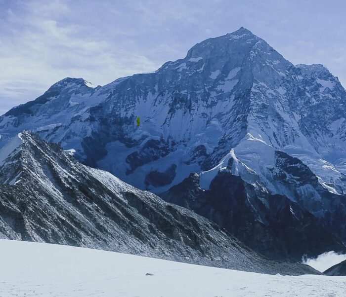 Makalu in the haze.