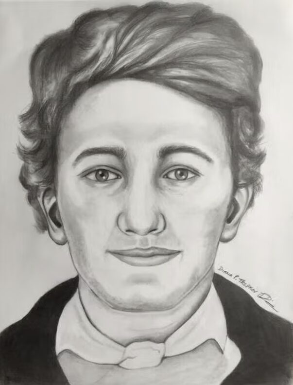 sketch of young man