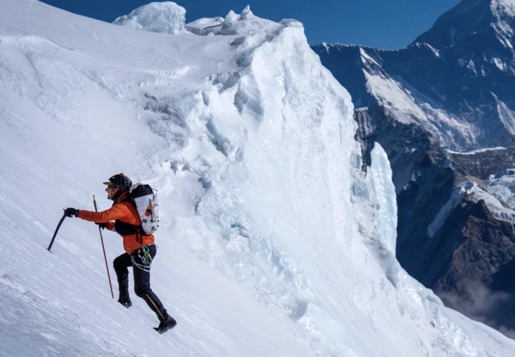 man on snowy slope