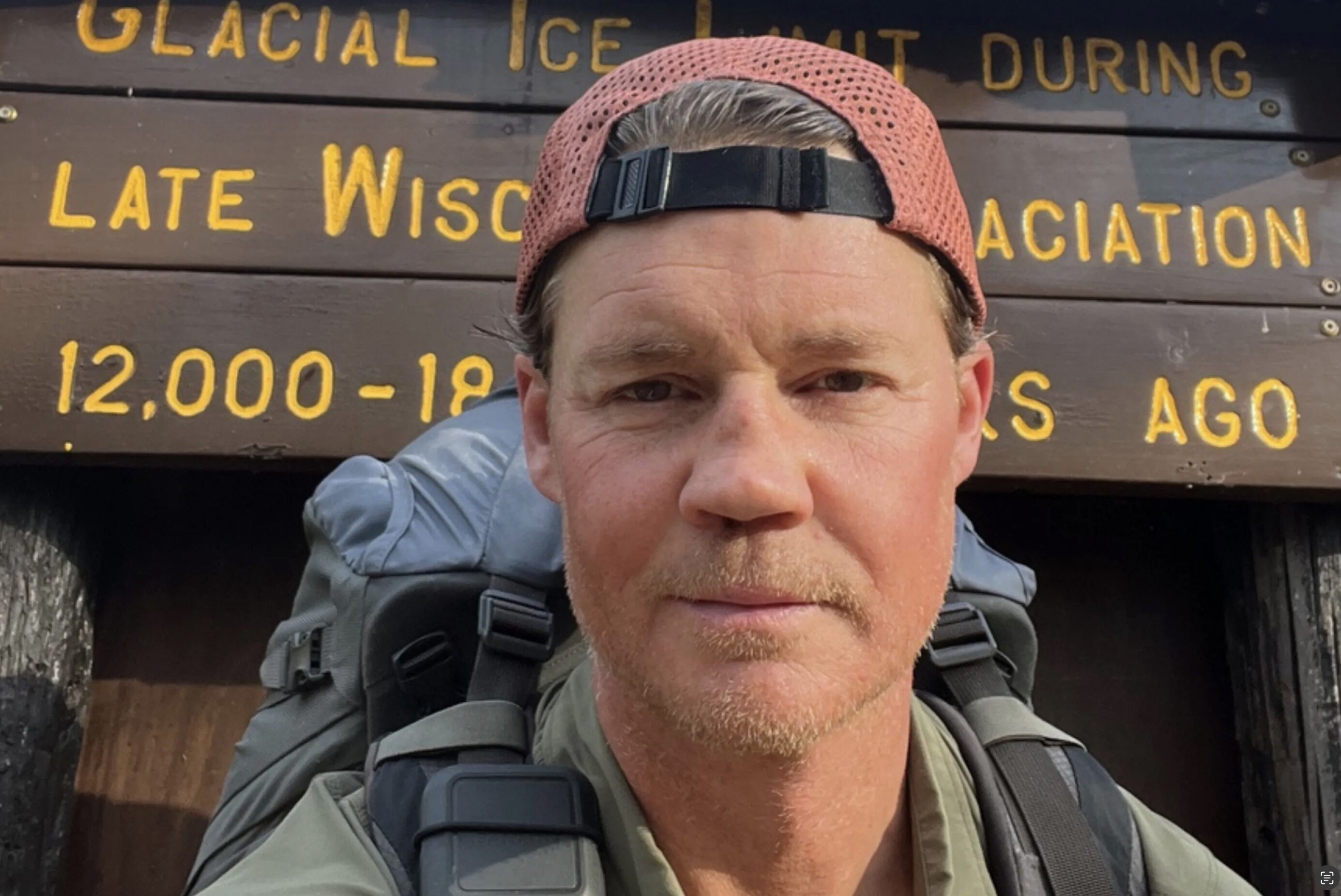 closeup of hiker
