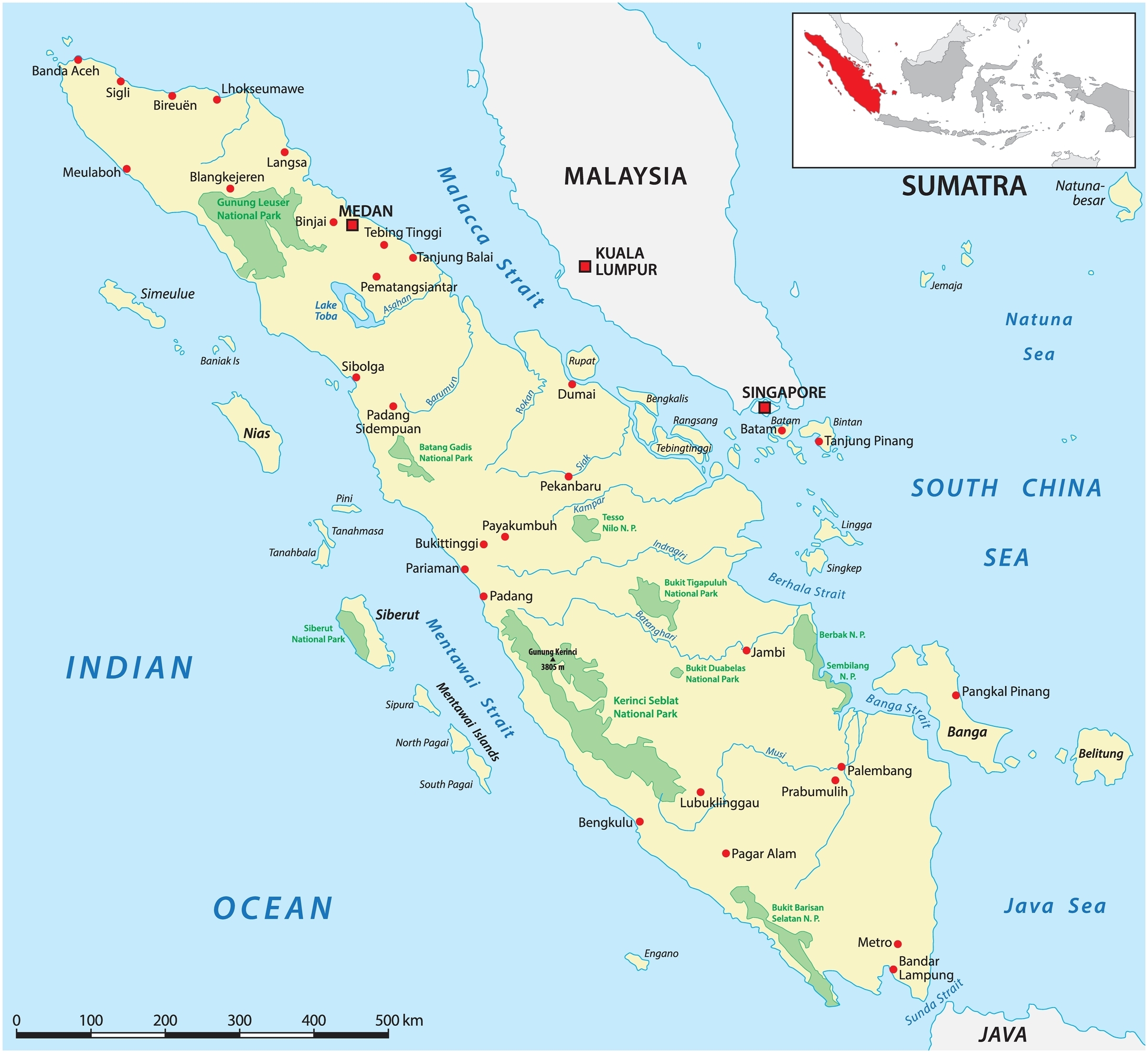 A map of Sumatra