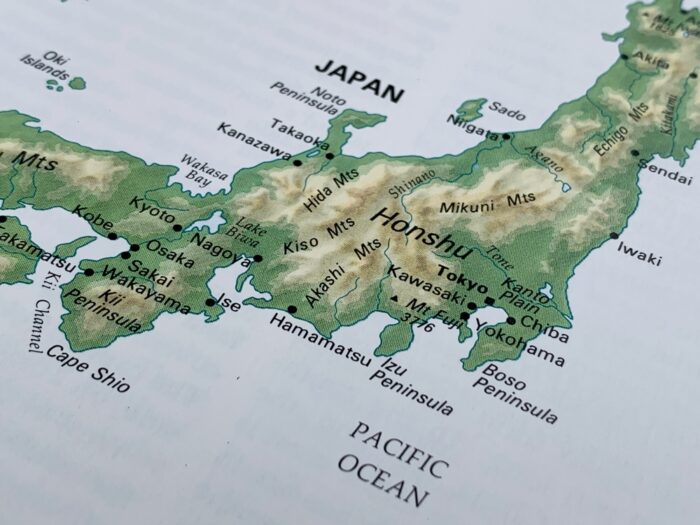 A map of Honshu