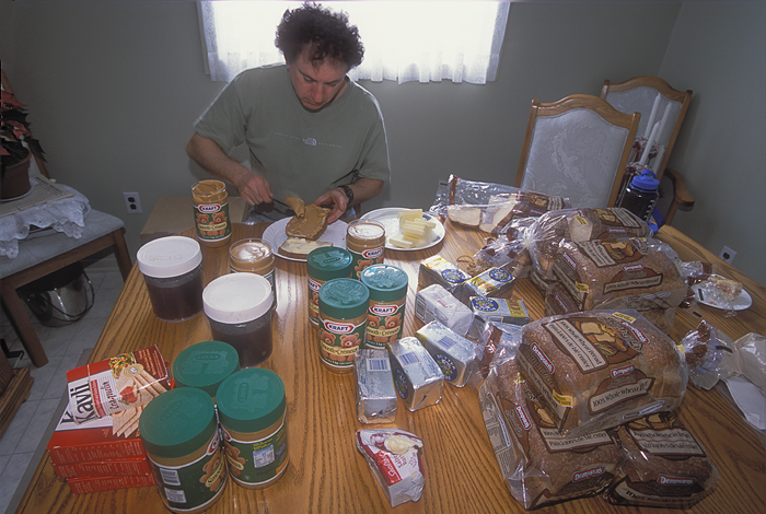 making sandwiches