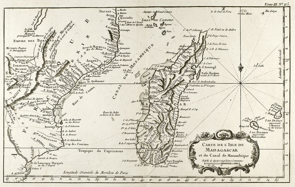 A paper map of Madagascar