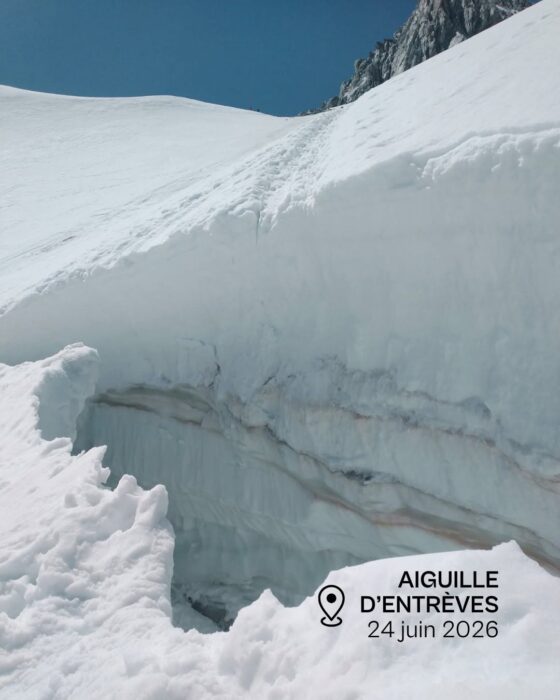 A crevasse in the French Alps.