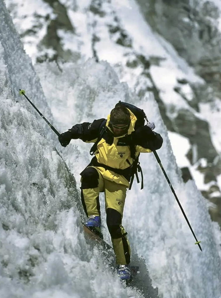 Davo Karnicar skiing down on Everest.