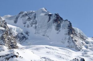 The North Face of Gran Paradiso seen from the Rifugio Federico Chabod.