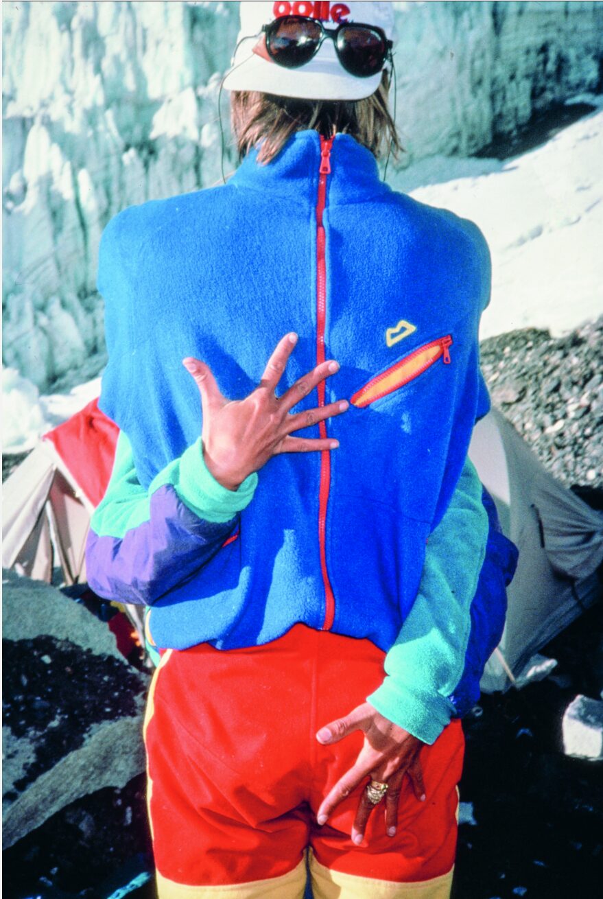 Mountain Equipment fleece advertising in the1990s.