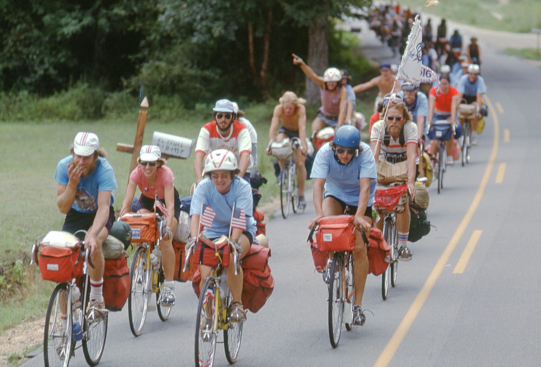 The first TransAmerica bike ride in 1976.