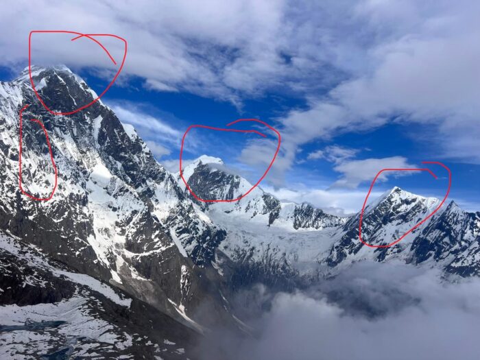 Peaks in Ganesh region, Nepal. 